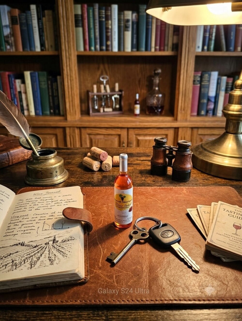 Miniature Amber Wine Bottle - Unbranded